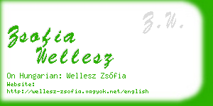 zsofia wellesz business card