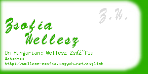 zsofia wellesz business card